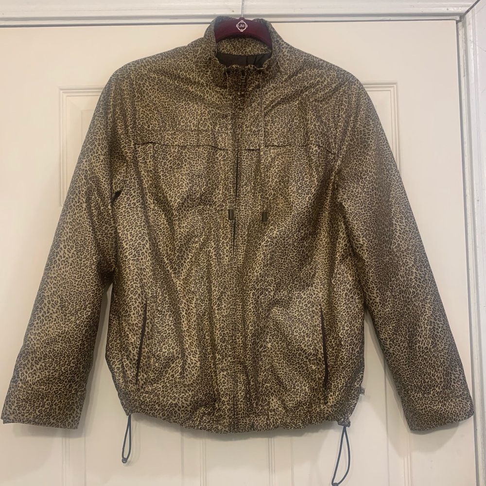Zenergy by Chicos Leopard Print Light Weight Sz 1 Medium 8 Jacket.         2728